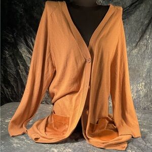 Women's H&M Orange Cardigan Sweater